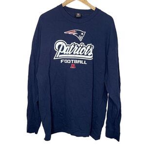 NFL Patriots Men's Big and Tall Long Sleeve Football Tee